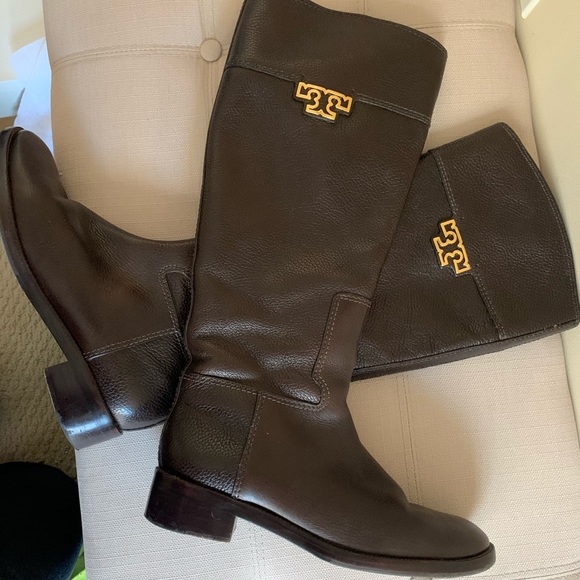 Tory Burch Dark Brown Riding Boots - Picture 6 of 6
